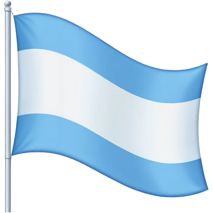 White flag with blue horizontal line in center emoji
