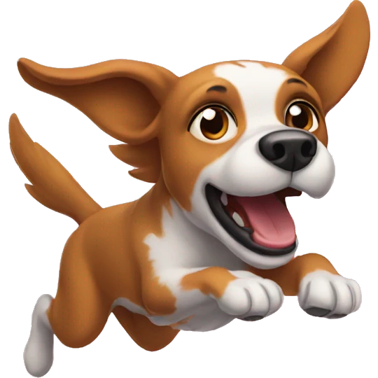 Flying dog emoji