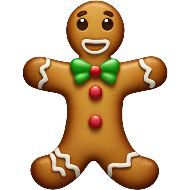 Gingerbread man emoji