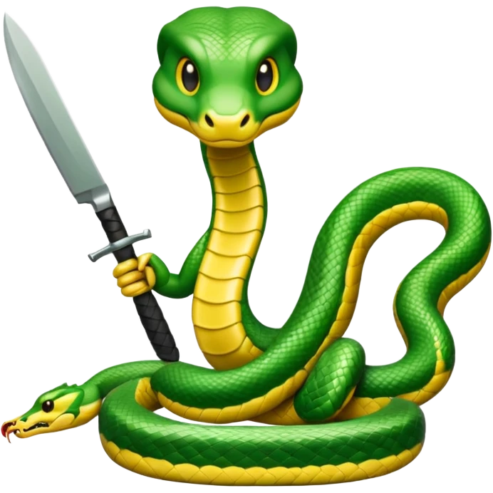 Snake with a knife emoji