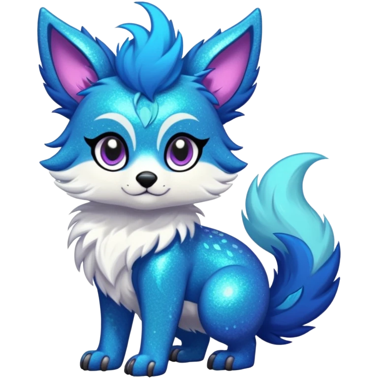 Cool cute Kawaii edgy fantasy animal sparkle fursona Fionbri creature by griffsnuff & LiLaiRa & Falvie full body emoji