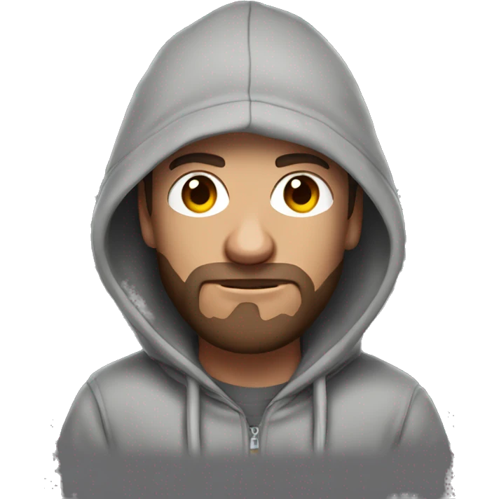homeless man called forsen with brown hair with a hoodie gray hoodie over you can see entire hoodie, no pants are shown, one thumbs up emoji