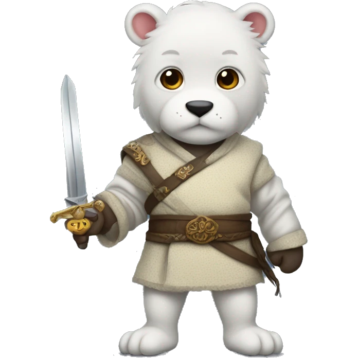 Kola in pajamas with sword  emoji