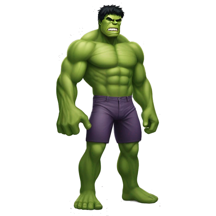 The hulk body with muscles emoji