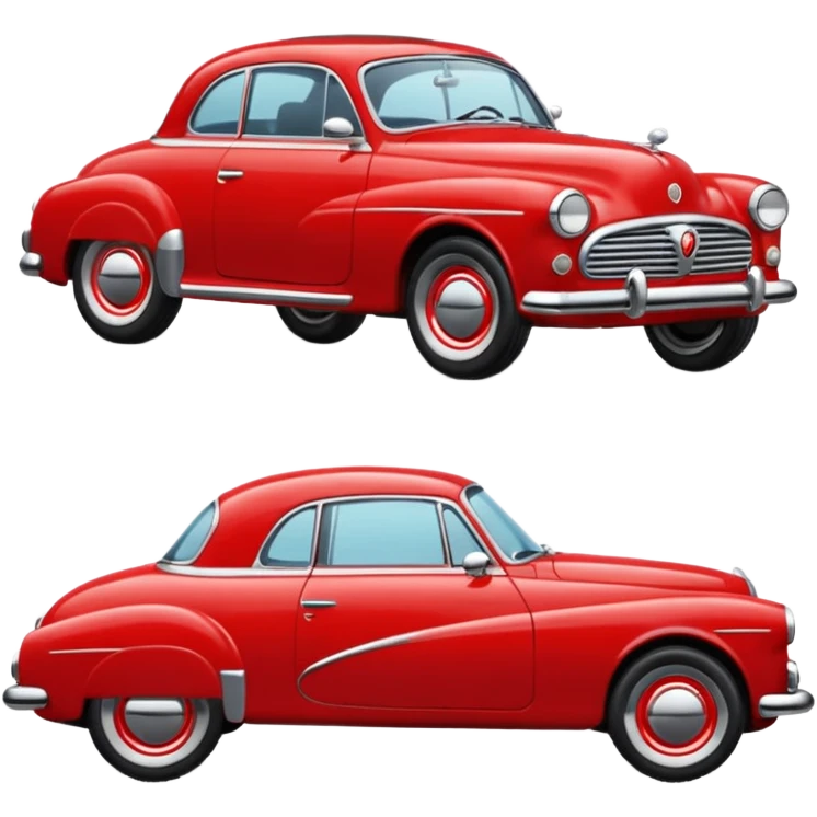 Car with classic look emoji