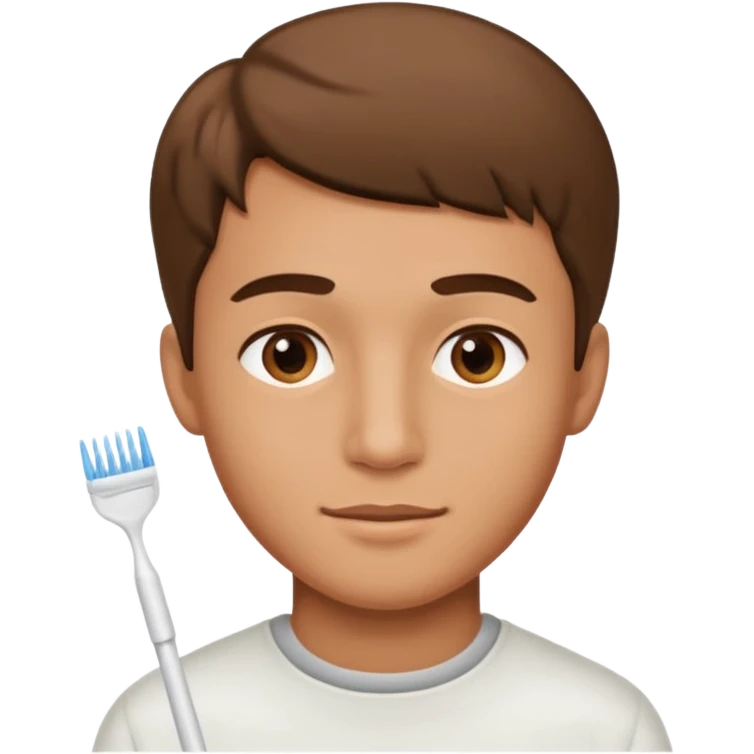 long cheek swab, for healthy young man, emoji