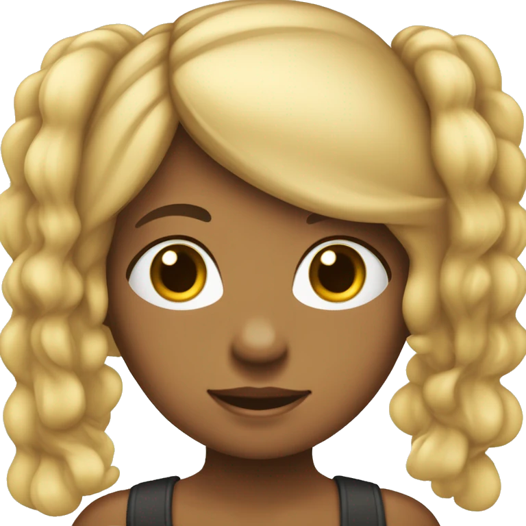 Criança menina pele branca cabelo castanho liso usando coroa emoji
