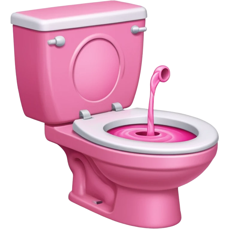 Pink liquid toilet emoji