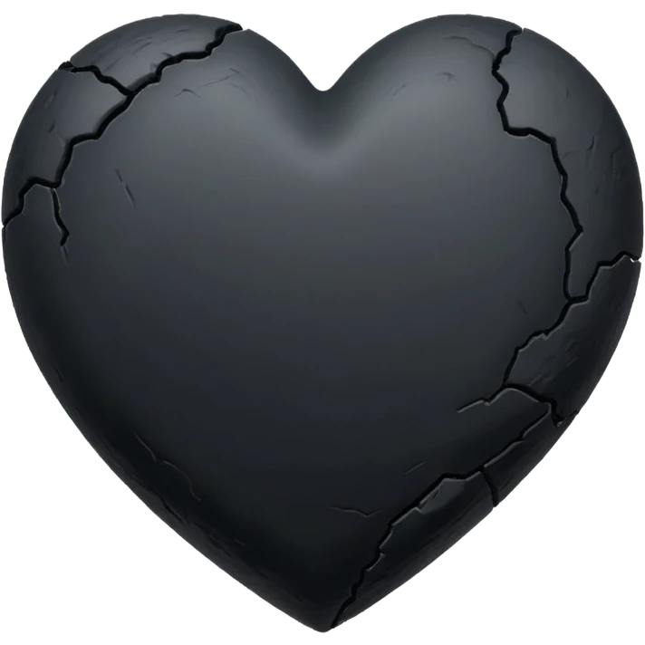 A dusty black heart emoji