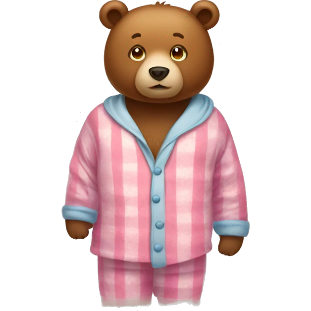 Bear wearing pajamas emoji