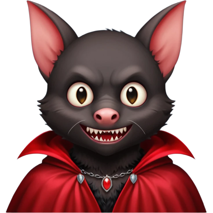 Vampire Pet, Bat in red collar cloak emoji