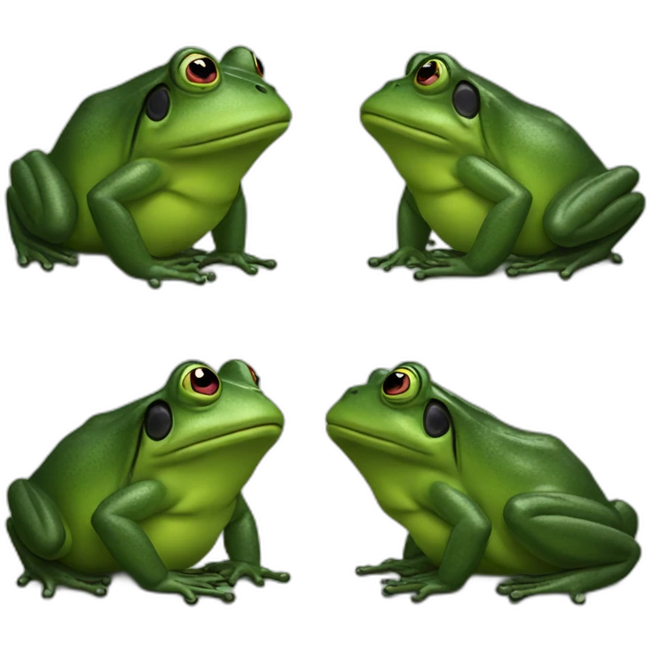 Black frog kiss shrek emoji