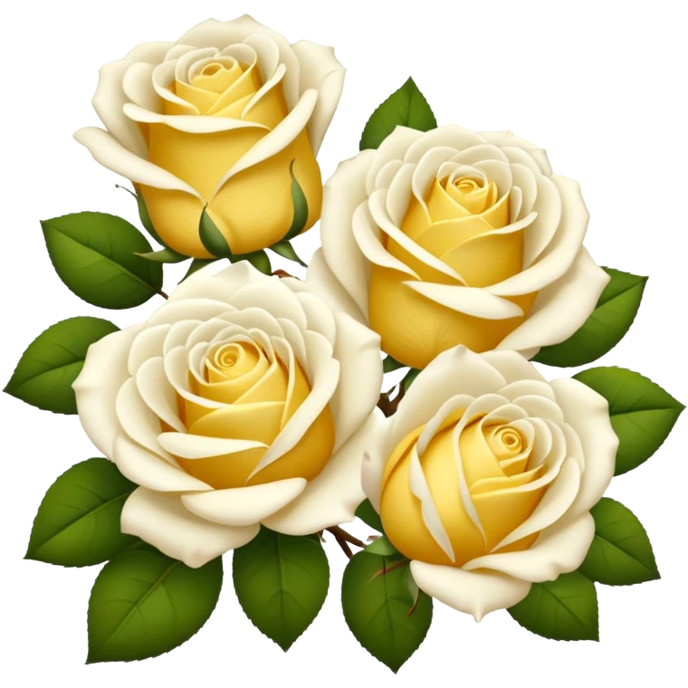 Yellow and white roses  emoji