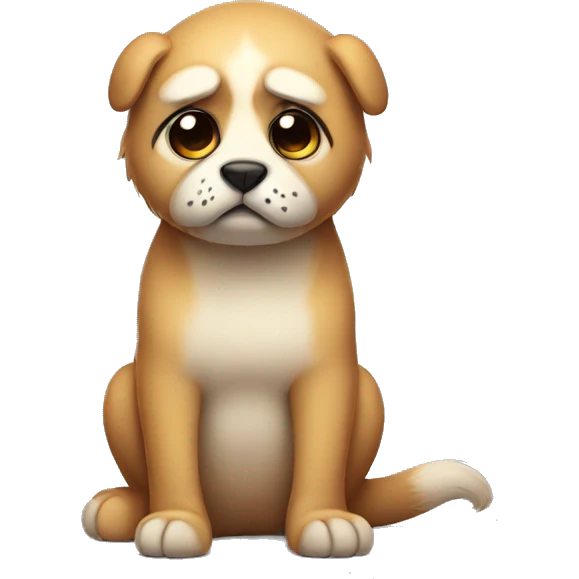 cute sad animal  emoji