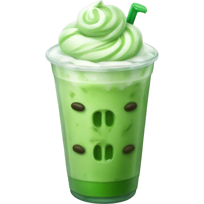 iced matcha latte emoji