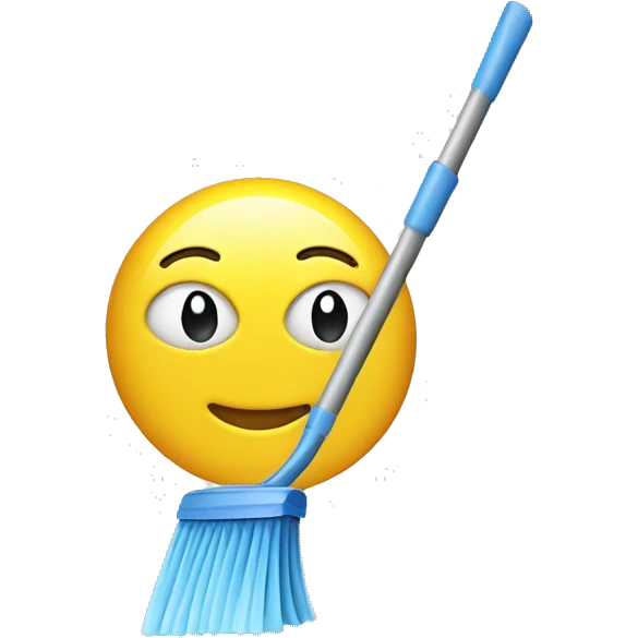 cleaning smiley face emoji