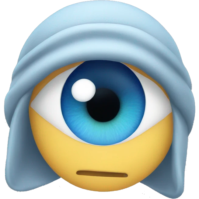 beanie blue eye emoji