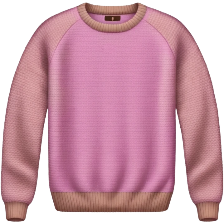 Pink and brown knit sweater  emoji