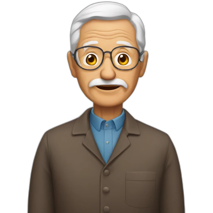 Abuelo con nlña emoji
