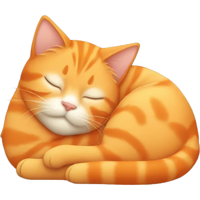 Sleeping orange cat emoji