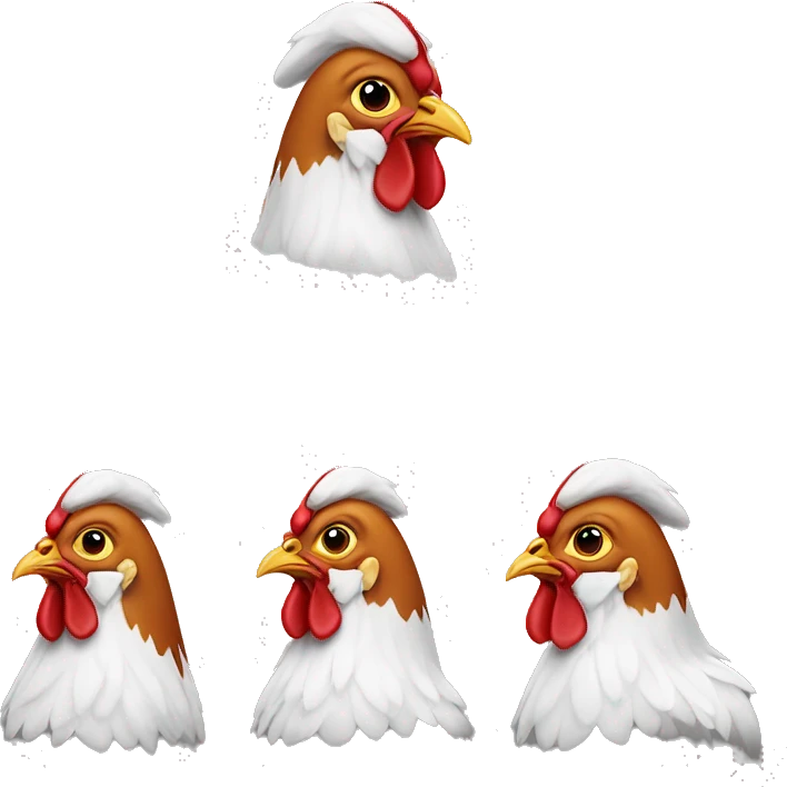 Chicken in Santa’s suit  emoji