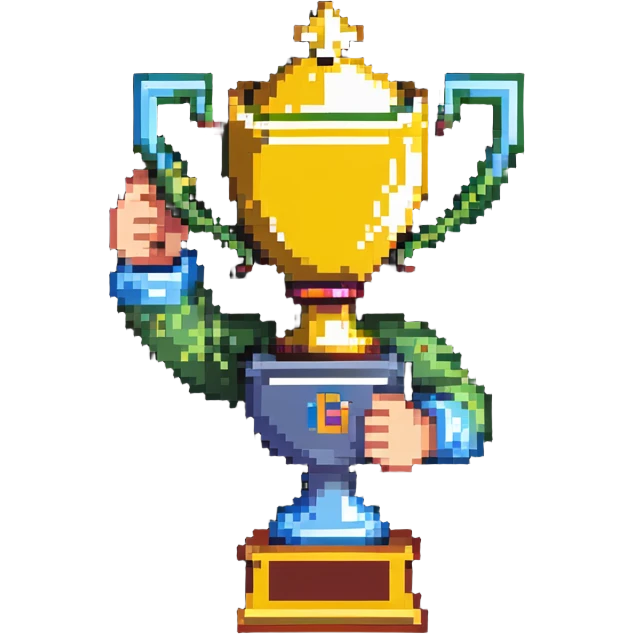 Popular online gaming platform qbix88 with leaderboard, expert gamer and victory trophy emoji