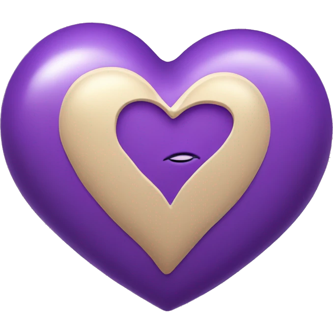 Purple Heart with kiss emoji