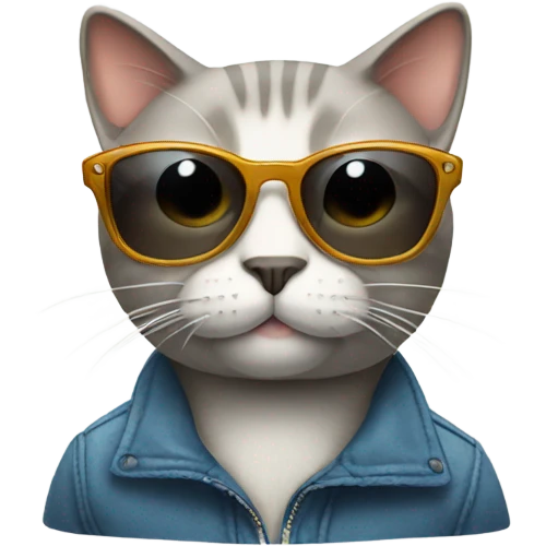 Cat with sunglasses emoji