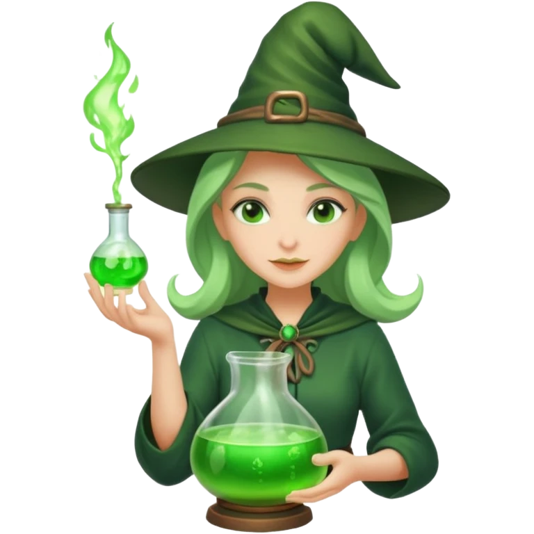 green witch cooking potion emoji