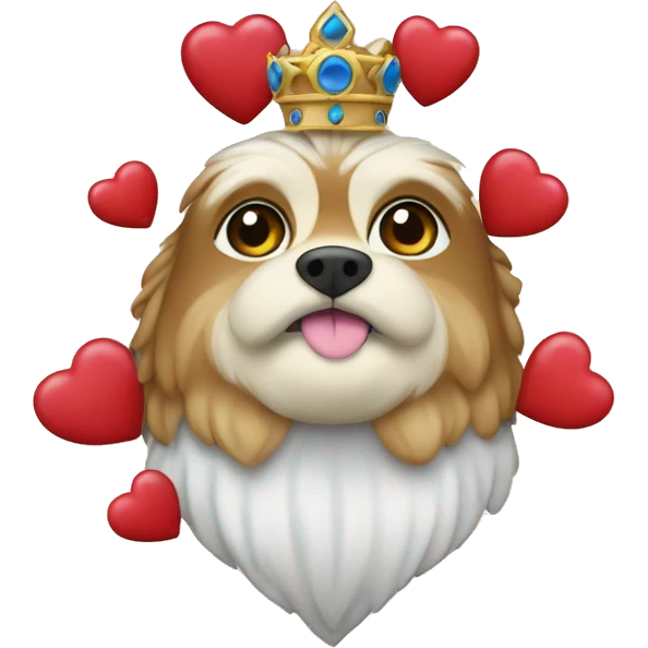 Pommerian with sparlke hearts emoji