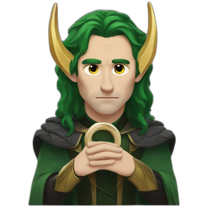 sad loki with a ring emoji
