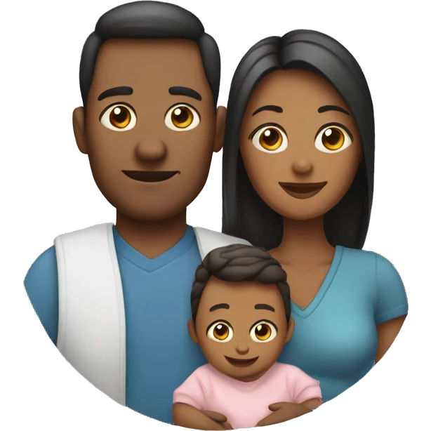 Mom dad and baby emoji