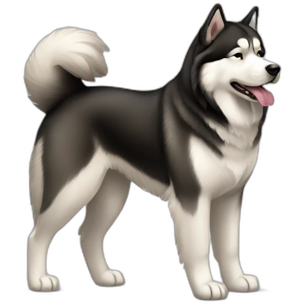 Dog Alaskan Malamute full-height emoji