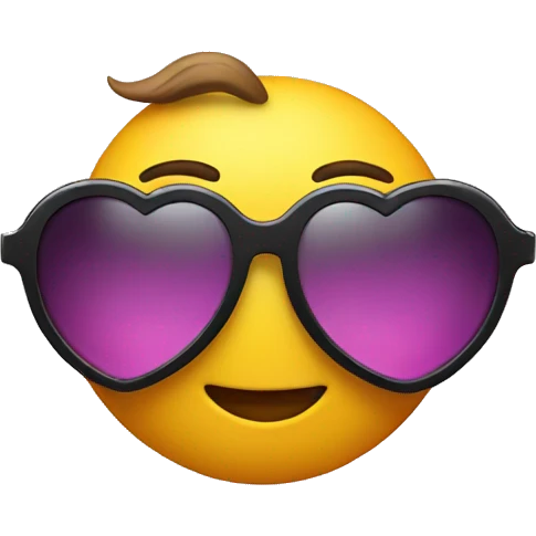 heart with sunglasses emoji
