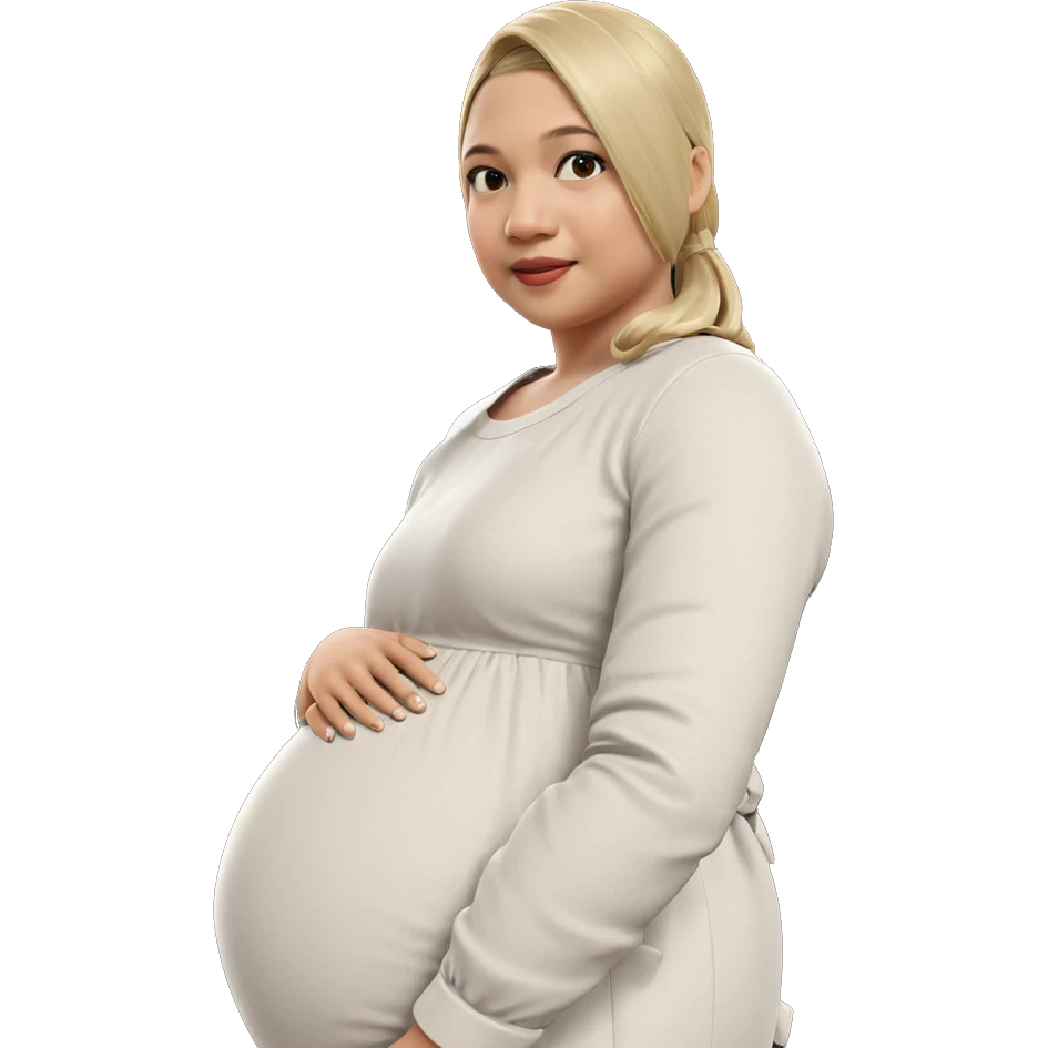 pregnant girl in a dress emoji