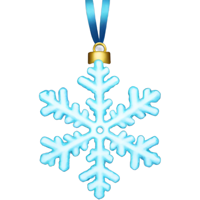 Snowflake Christmas bauble emoji