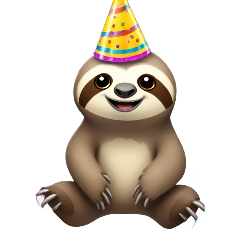 Happy birthday sloth emoji