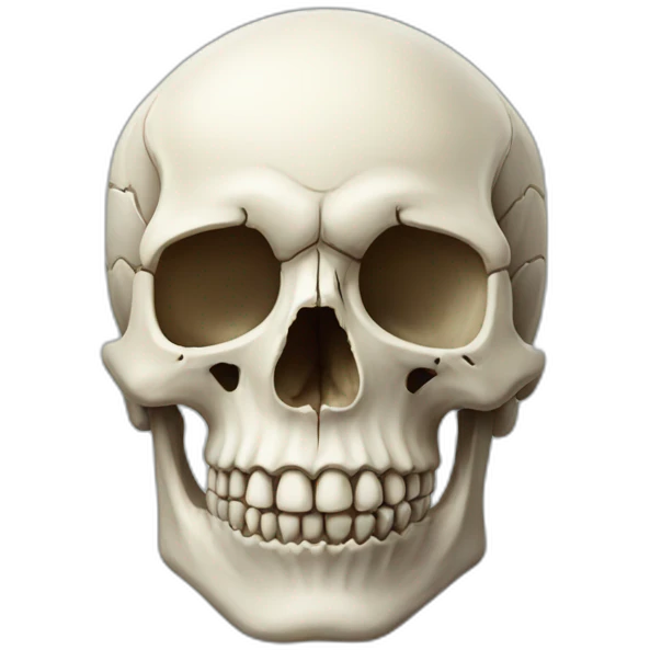 Realistic skull emoji