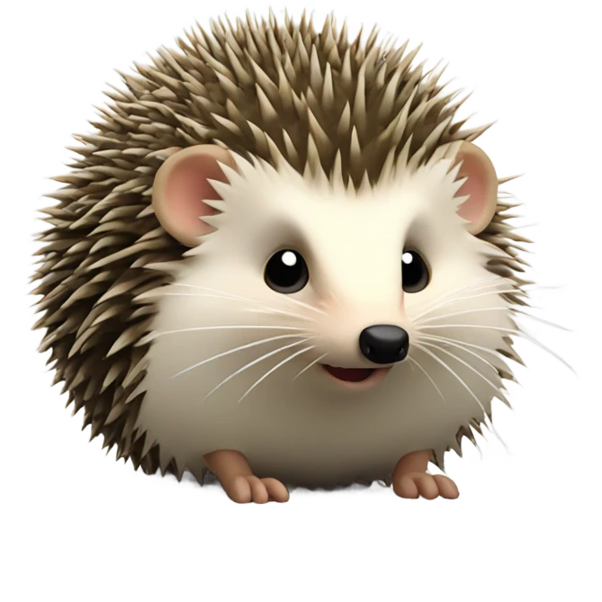 hedgehog eating worm emoji