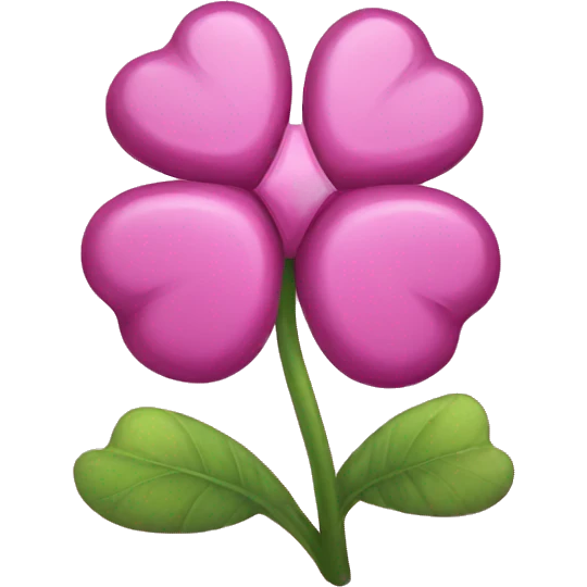 Pink clover emoji
