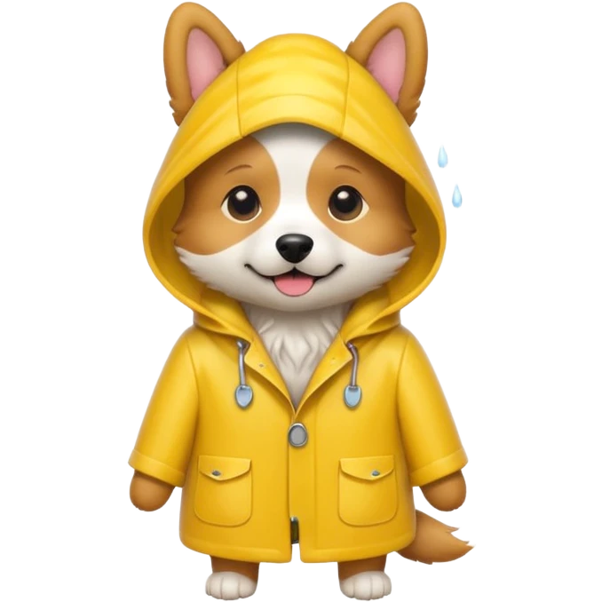 dog in raincoat  emoji