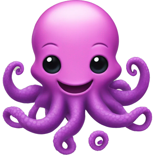 Happy pink / purple kraken emoji