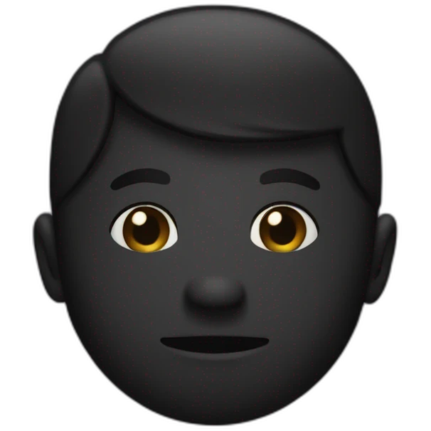 black simplistic emoji of a talking head siluete emoji