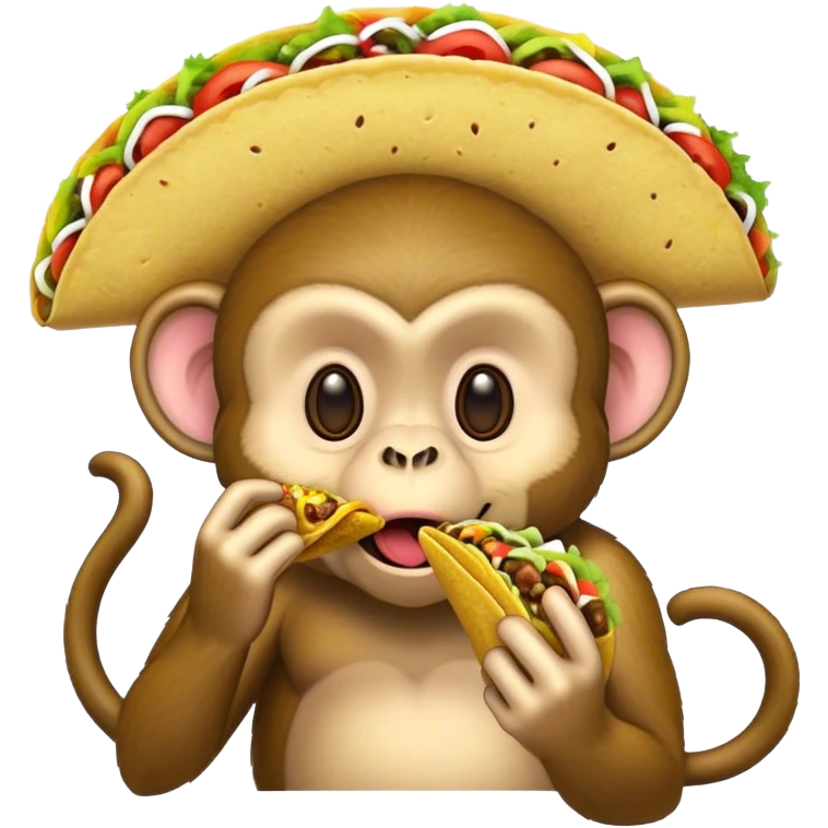 Monkey eating taco bell  emoji