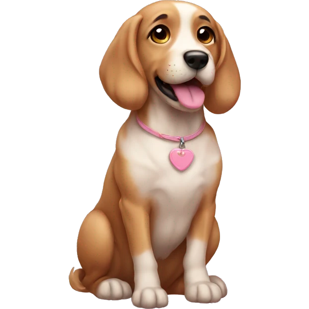 Dog pink  emoji