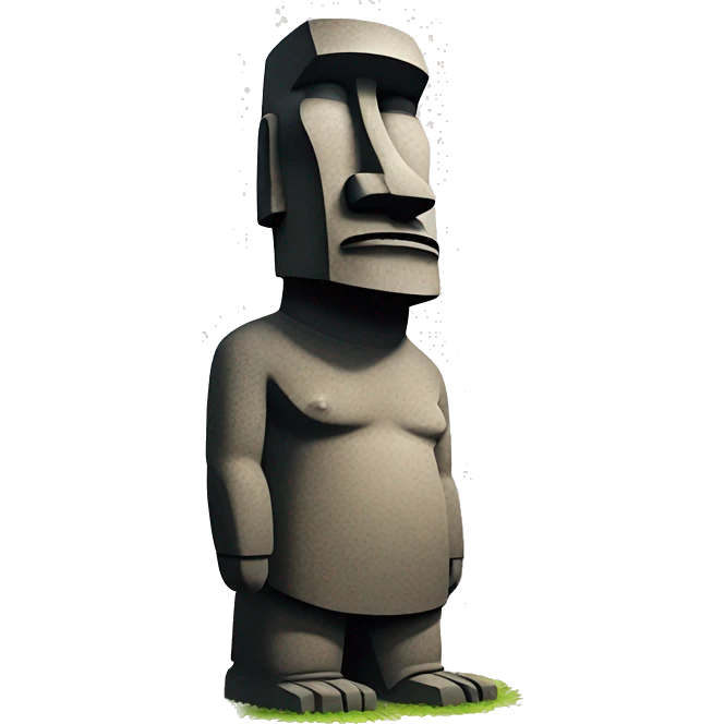 moai with feet emoji