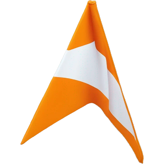 Orange triangular flag posted to the ground emoji
