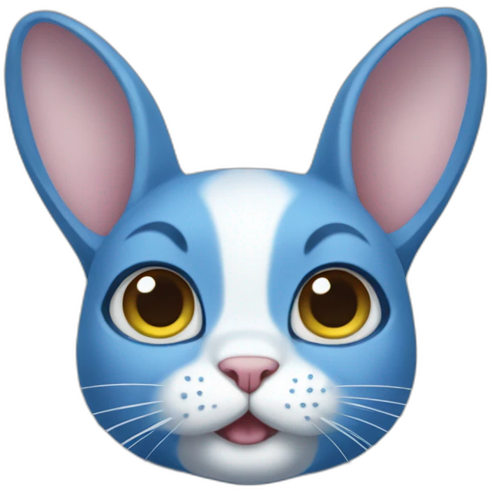 blue rabbit cat emoji