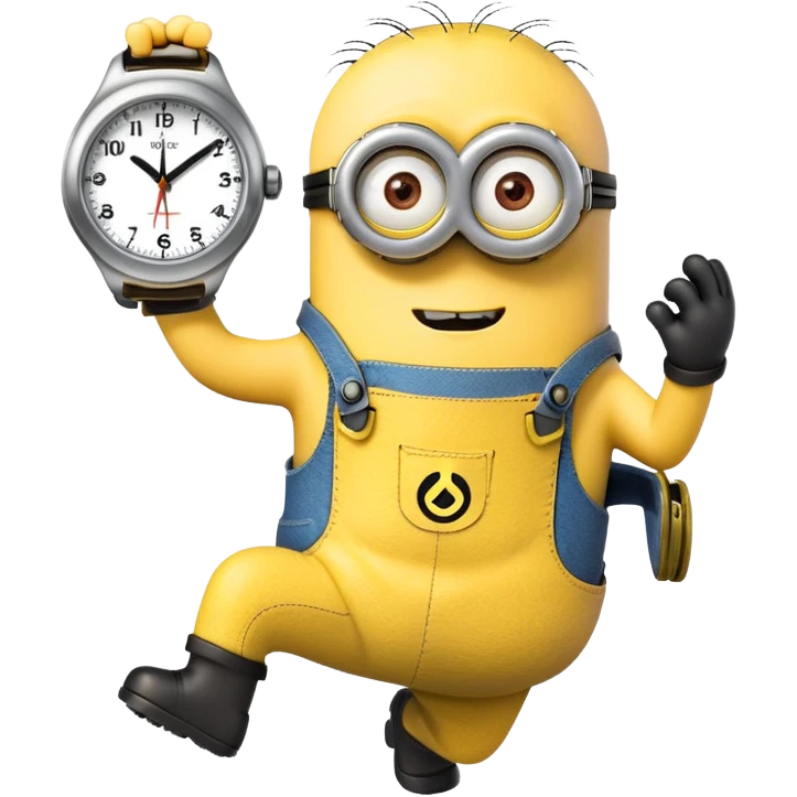 A minion tapping its watch  emoji
