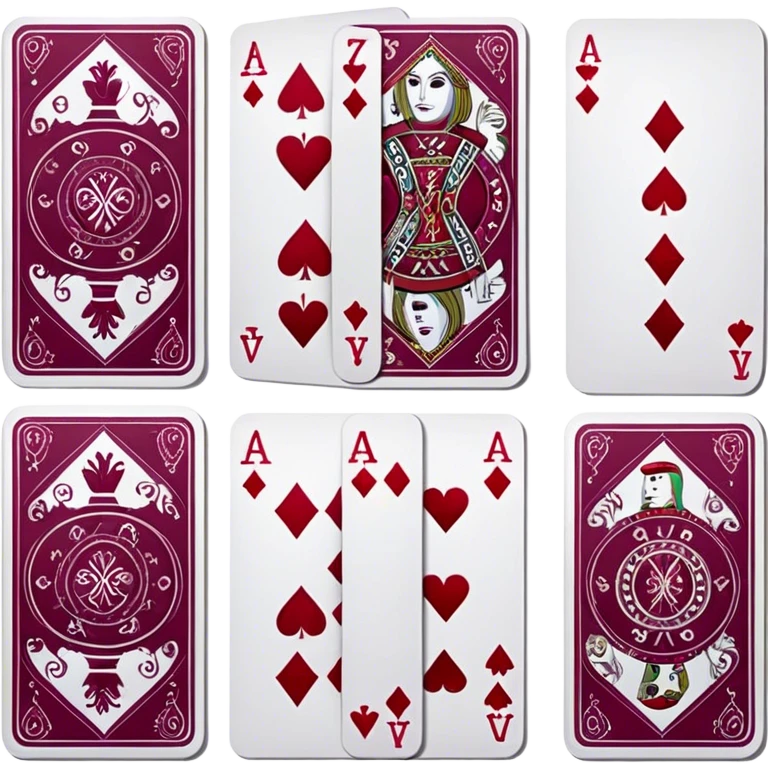 burgundy cards emoji